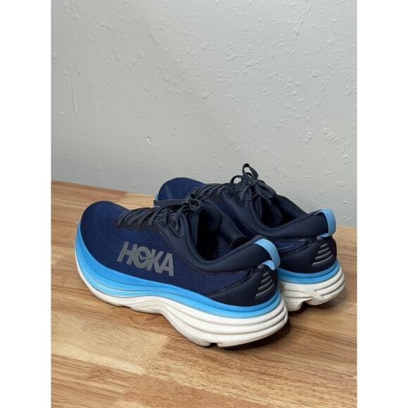 HOKA One One Bondi 8 Blue Running Shoes Men’s Size 13D - Picture 11 of 15